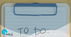 Clipboard with 'to do' written on it